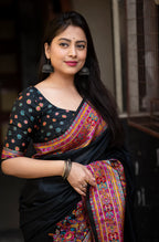 Dixz fashion soft cotton saree with kashmiri style