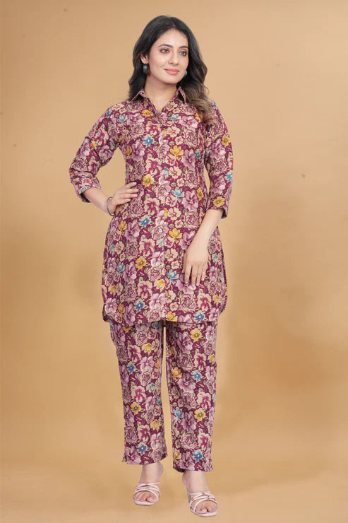 Cotton rayon co ord set special for summers