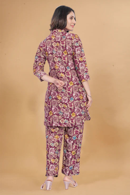 Cotton rayon co ord set special for summers