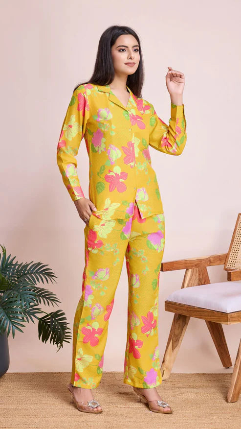 Rayon Slub summer special co-ord set