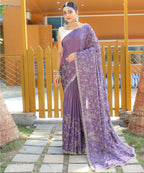 Dixz Fashion Aaisha: Timeless Soft Silk Saree with Exquisite Thread Embroidery