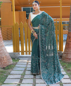 Dixz Fashion Aaisha: Timeless Soft Silk Saree with Exquisite Thread Embroidery