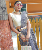 Dixz Fashion Aaisha: Timeless Soft Silk Saree with Exquisite Thread Embroidery