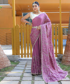 Dixz Fashion Aaisha: Timeless Soft Silk Saree with Exquisite Thread Embroidery