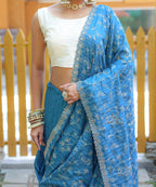Dixz Fashion Aaisha: Timeless Soft Silk Saree with Exquisite Thread Embroidery