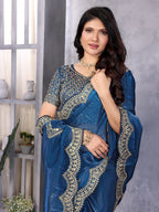 Dixz Fashion Perfect Saare- Chifforn Fabric - Embrodery Work