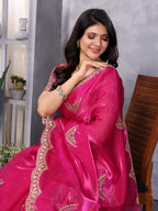 Dixz Fashion Perfect Saare- Chifforn Fabric - Embrodery Work