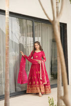 DIXZ FASHION GEORGETTE EMBROIDERY WORK GOWNGEORGETTE EMBROIDERY WORK GOWN