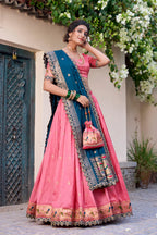 DIXZ FASHION JACQUARD SILK PAITHANI LEHENGA CHOLI