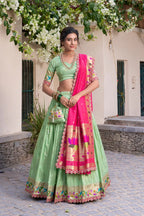 DIXZ FASHION JACQUARD SILK PAITHANI LEHENGA CHOLI