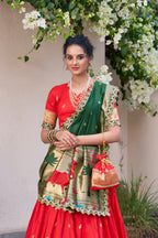 DIXZ FASHION JACQUARD SILK PAITHANI LEHENGA CHOLI