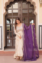 Dixzz Fashion Cosmos weaving Jequard with Pearl Beads Embroidered work For Gown