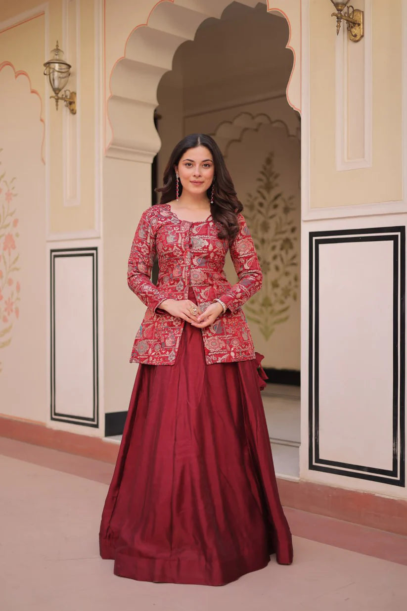 DIXZ FASHION PURE SIMMER VICHITRA READYMADE LEHENGA CHOLI COLLECTIONS