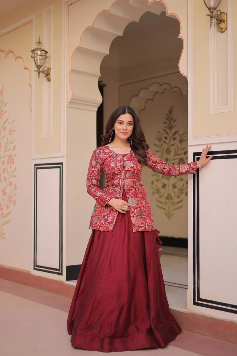 DIXZ FASHION PURE SIMMER VICHITRA READYMADE LEHENGA CHOLI COLLECTIONS