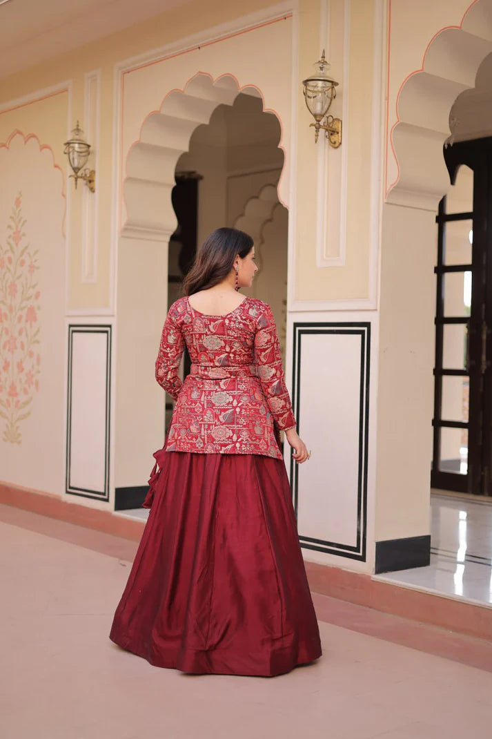 DIXZ FASHION PURE SIMMER VICHITRA READYMADE LEHENGA CHOLI COLLECTIONS