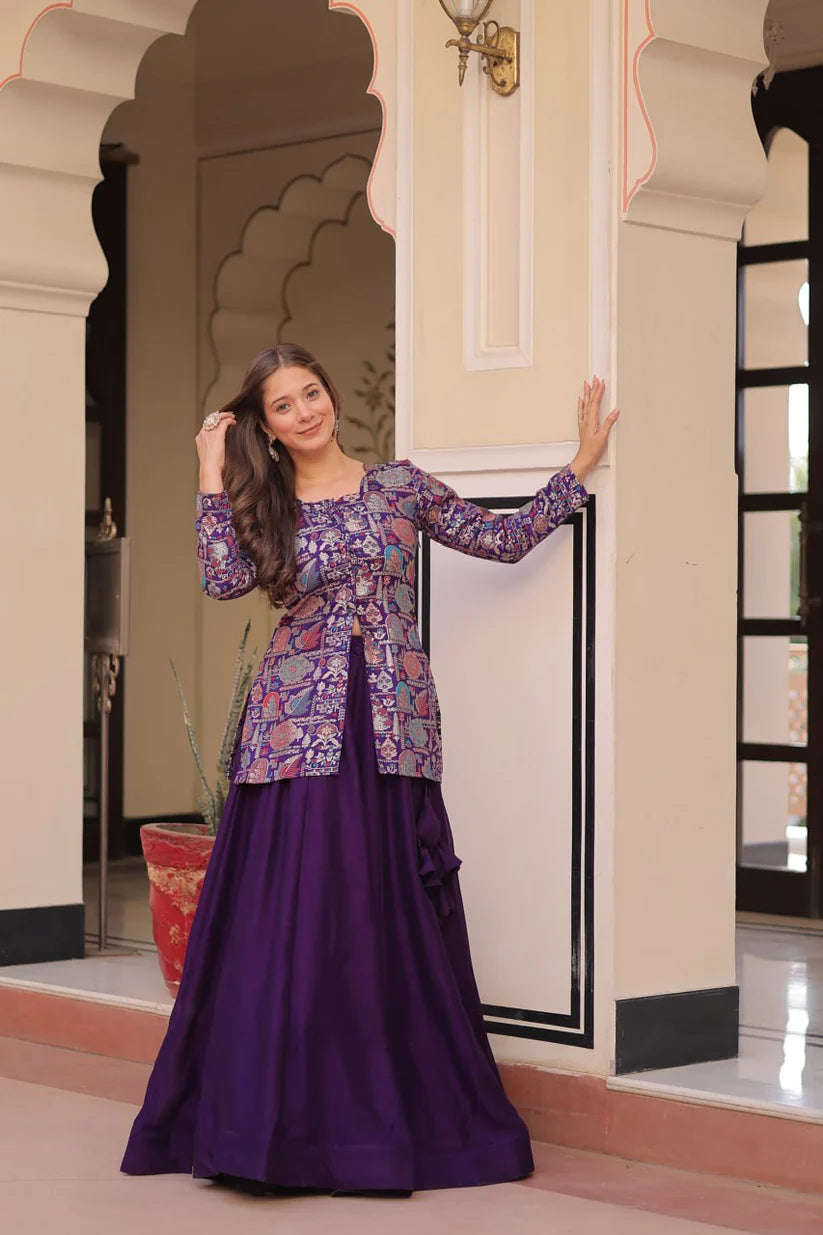 DIXZ FASHION PURE SIMMER VICHITRA READYMADE LEHENGA CHOLI COLLECTIONS