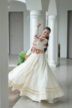 Dixz Fashion Kora Cotton With Attractive Gota-Patti Lace For Navaratri
