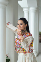 Dixz Fashion Kora Cotton With Attractive Gota-Patti Lace For Navaratri