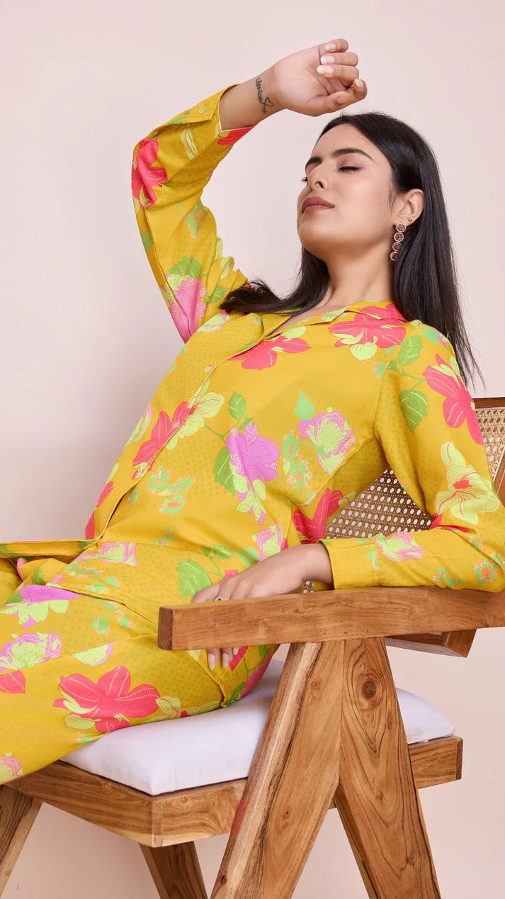 Rayon Slub summer special co-ord set