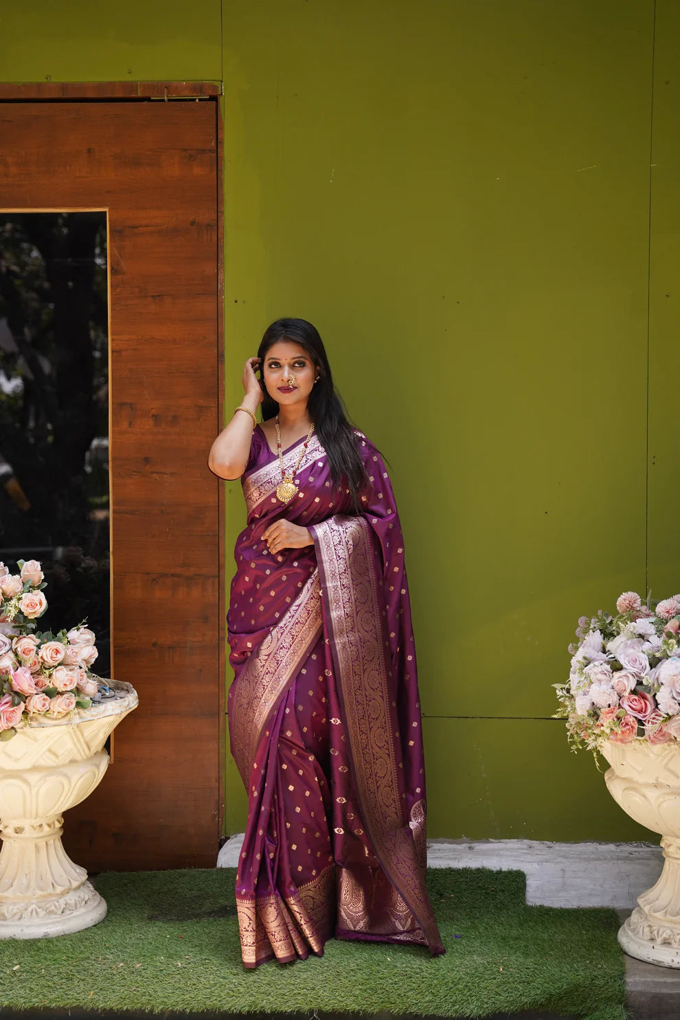DIXZ FASHION PRESENTING BANARASI SILK SAREE WITH RICH PALLU