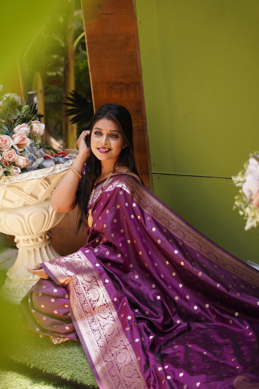 DIXZ FASHION PRESENTING BANARASI SILK SAREE WITH RICH PALLU