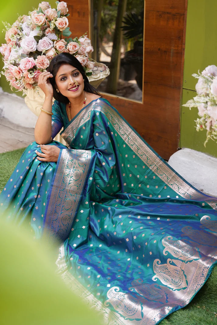 DIXZ FASHION PRESENTING BANARASI SILK SAREE WITH RICH PALLU