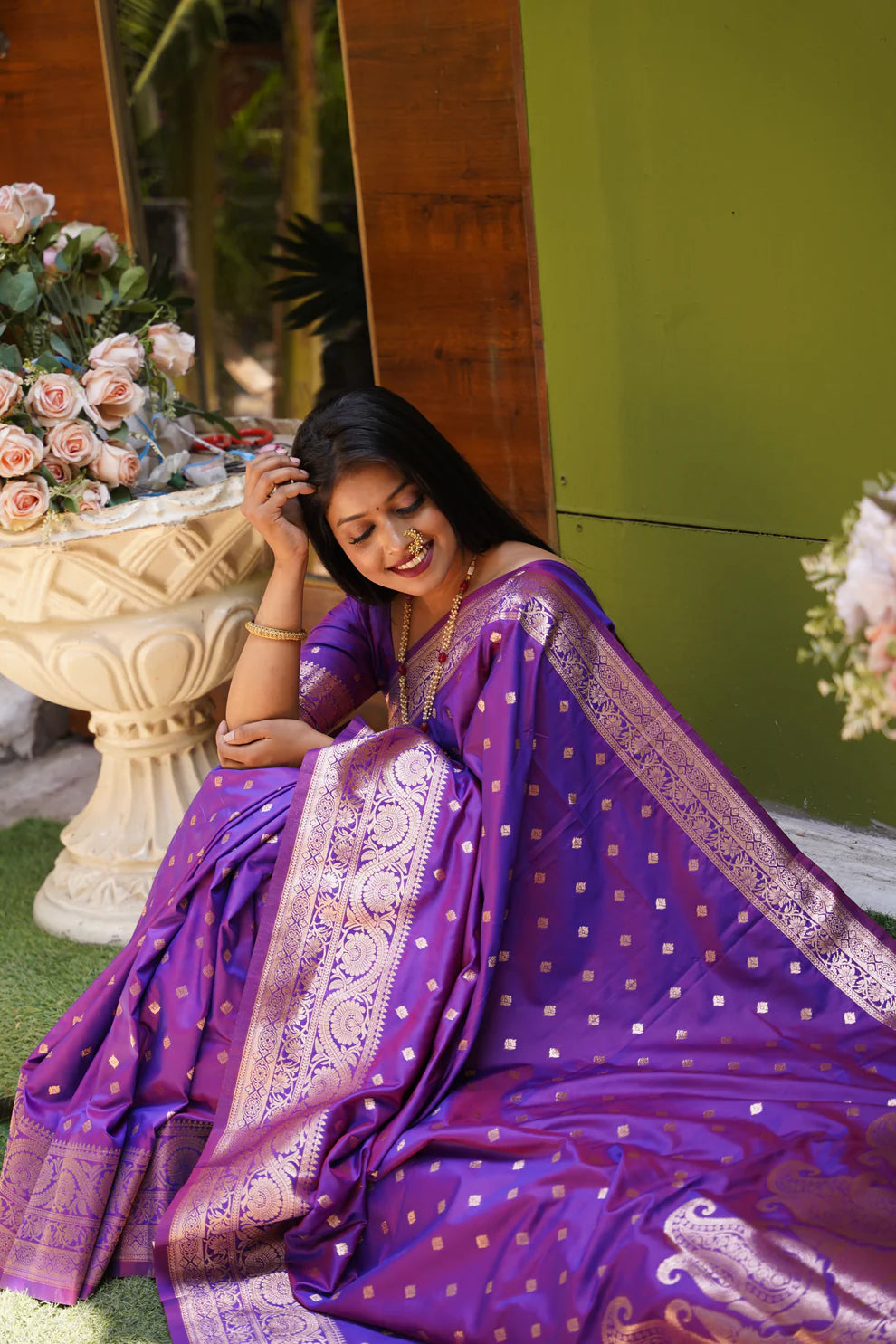 DIXZ FASHION PRESENTING BANARASI SILK SAREE WITH RICH PALLU