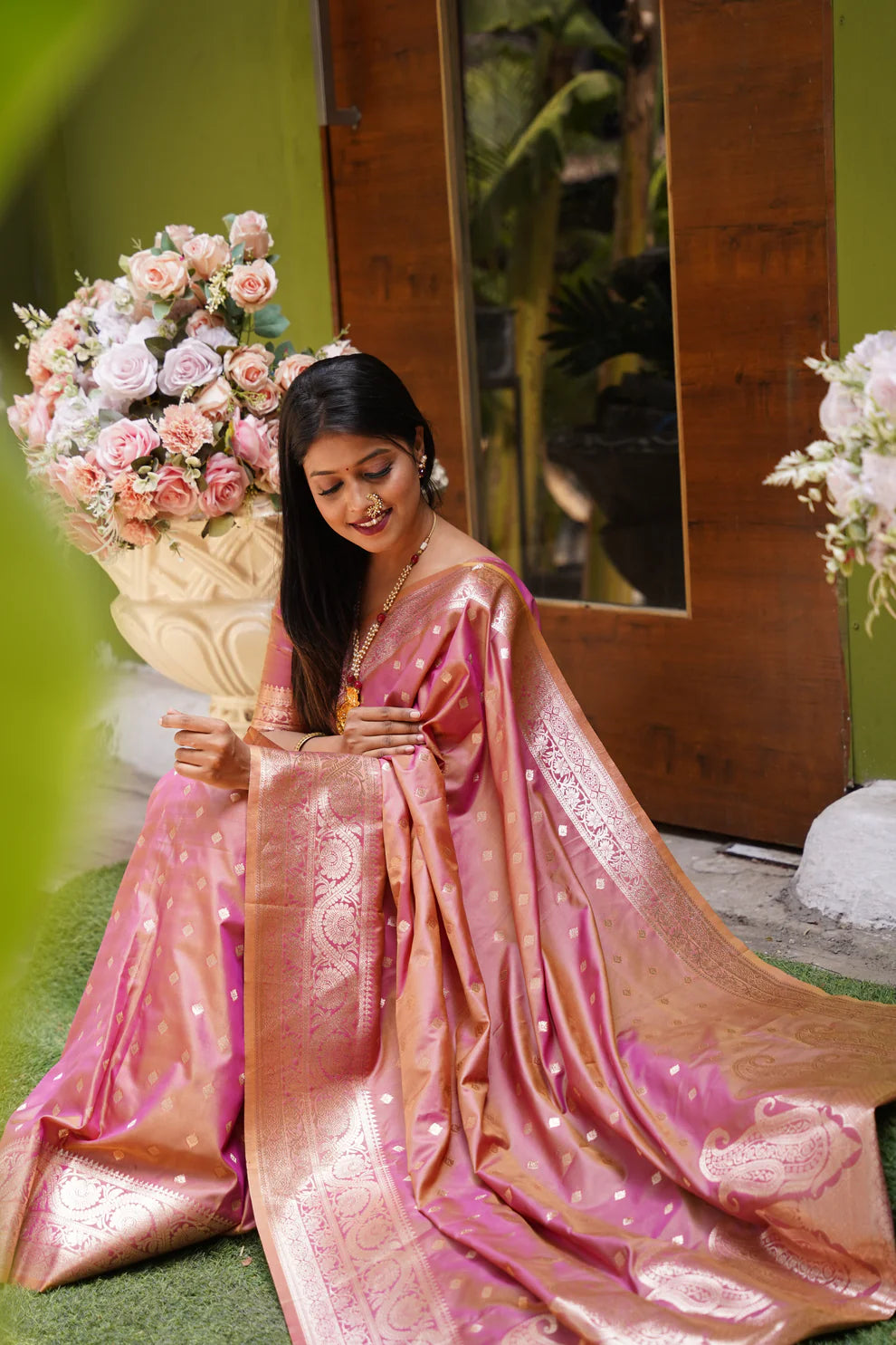 DIXZ FASHION PRESENTING BANARASI SILK SAREE WITH RICH PALLU