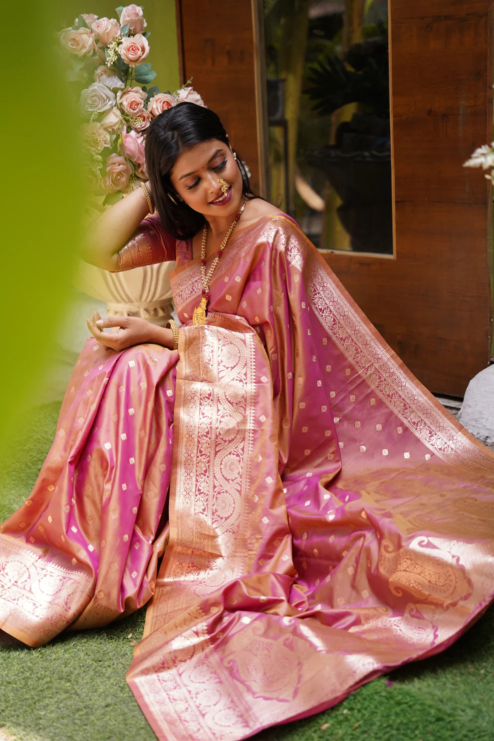 DIXZ FASHION PRESENTING BANARASI SILK SAREE WITH RICH PALLU