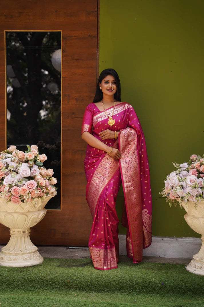 DIXZ FASHION PRESENTING BANARASI SILK SAREE WITH RICH PALLU
