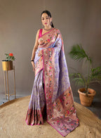 Dixz Fashion Beautiful Lucknowi Concept weaving saree