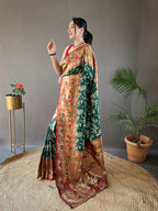 Dixz Fashion Beautiful Lucknowi Concept weaving saree