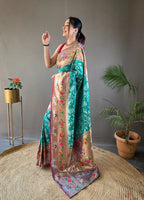 Dixz Fashion Beautiful Lucknowi Concept weaving saree