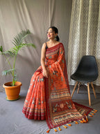 DIXZ FASHION PURE MALAI COTTON SAREE
