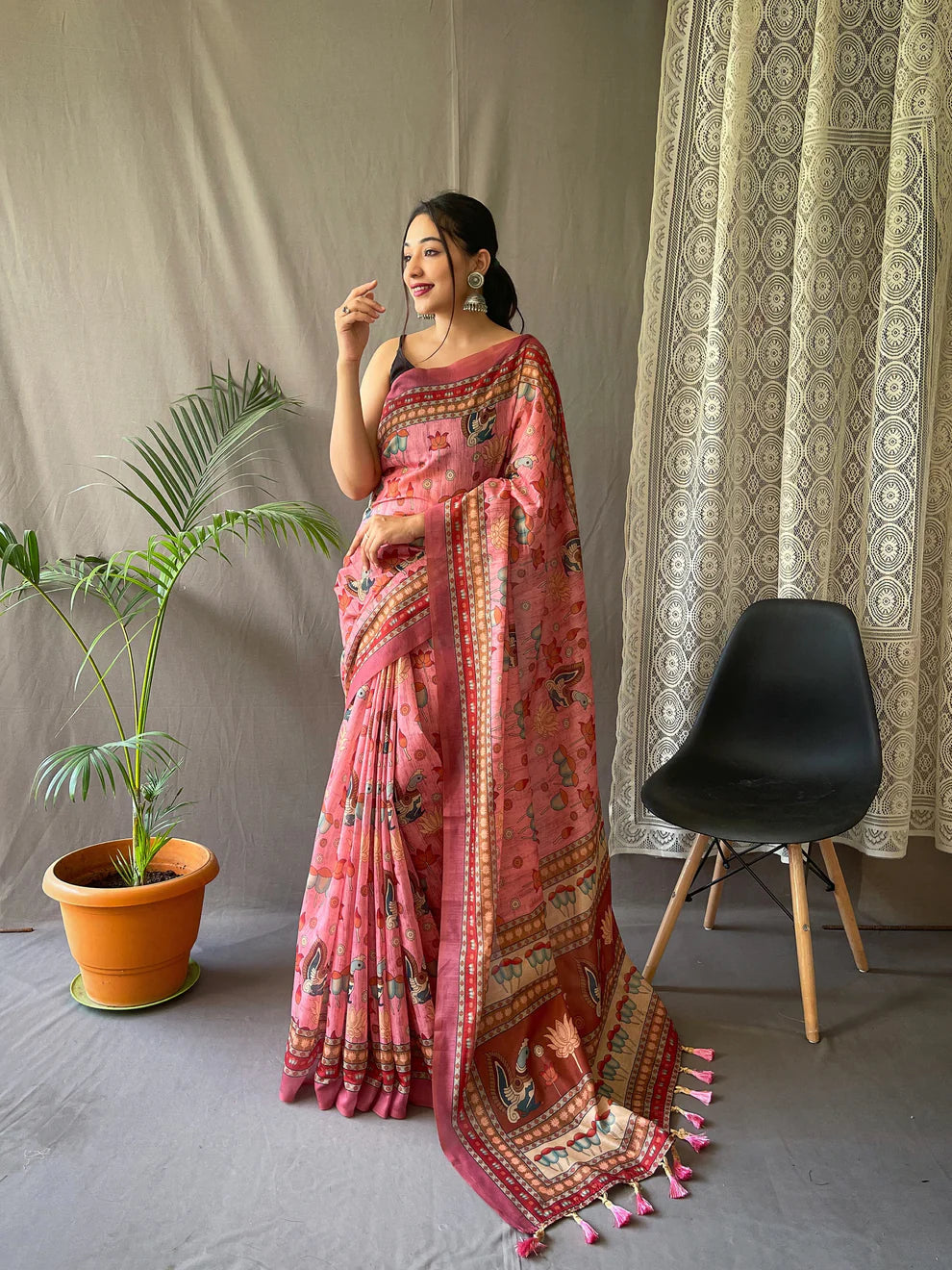 DIXZ FASHION PURE MALAI COTTON SAREE