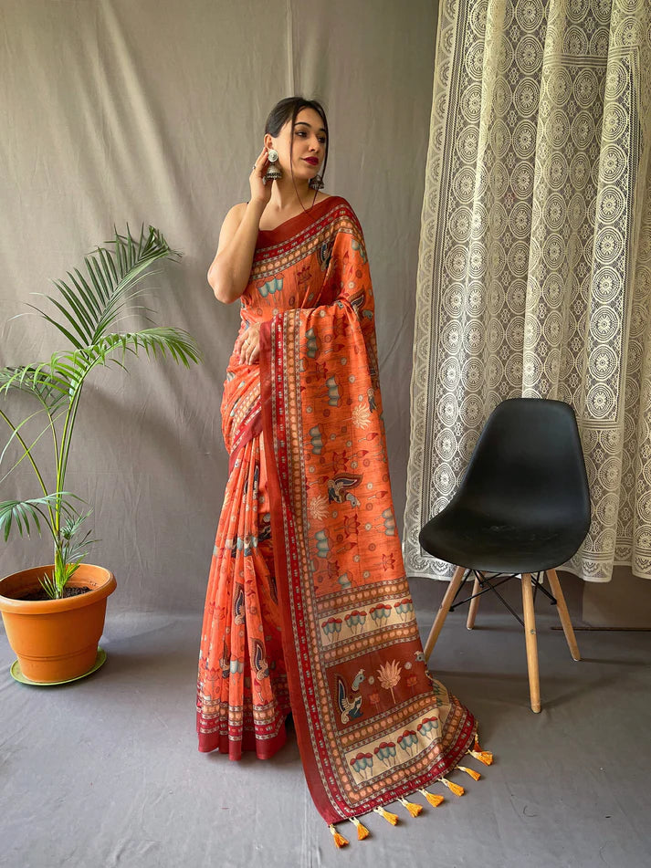 DIXZ FASHION PURE MALAI COTTON SAREE