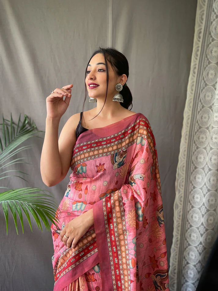 DIXZ FASHION PURE MALAI COTTON SAREE