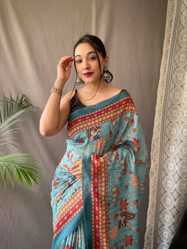 DIXZ FASHION PURE MALAI COTTON SAREE