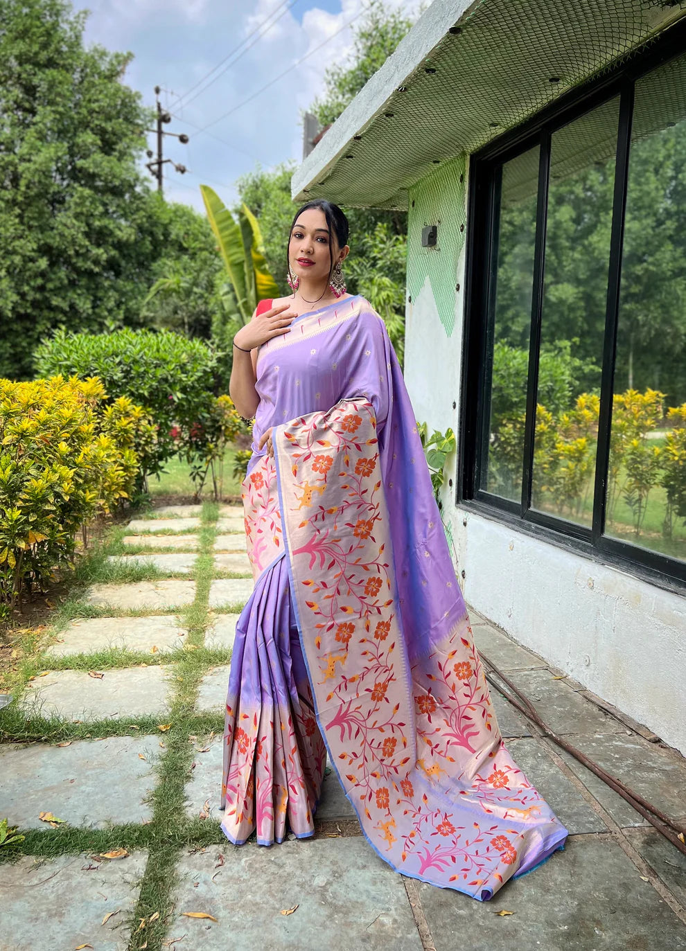 DIXZ FASHION PURE PAITHANI SILK SAREE
