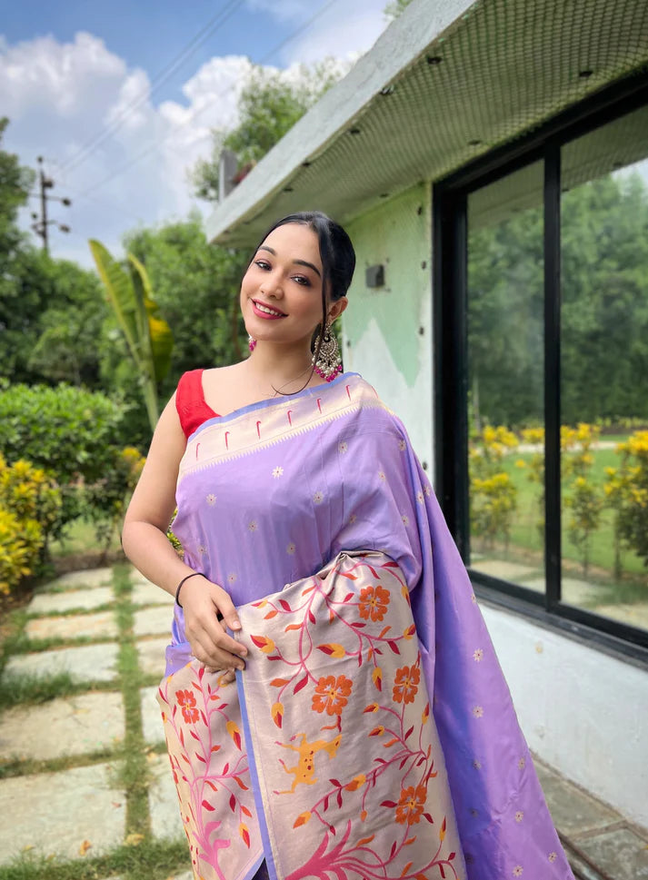 DIXZ FASHION PURE PAITHANI SILK SAREE