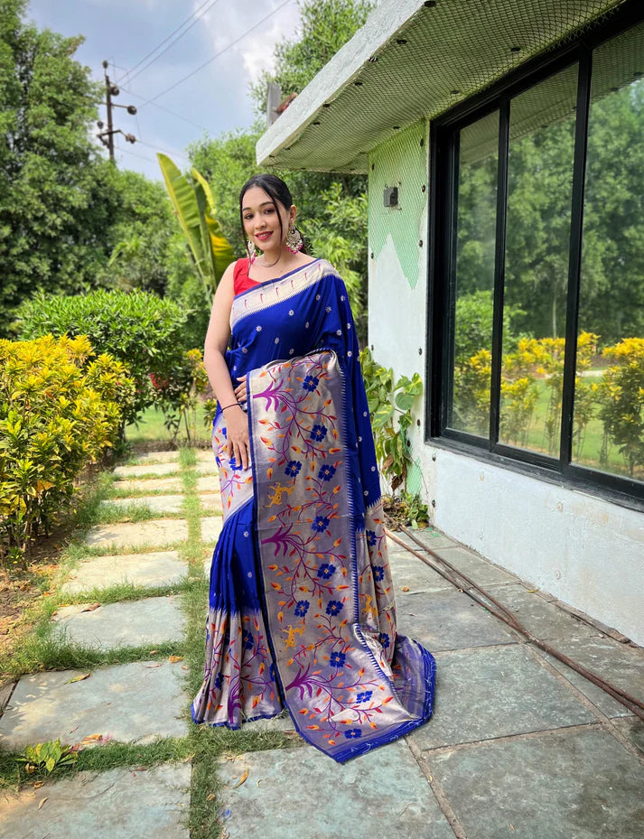DIXZ FASHION PURE PAITHANI SILK SAREE