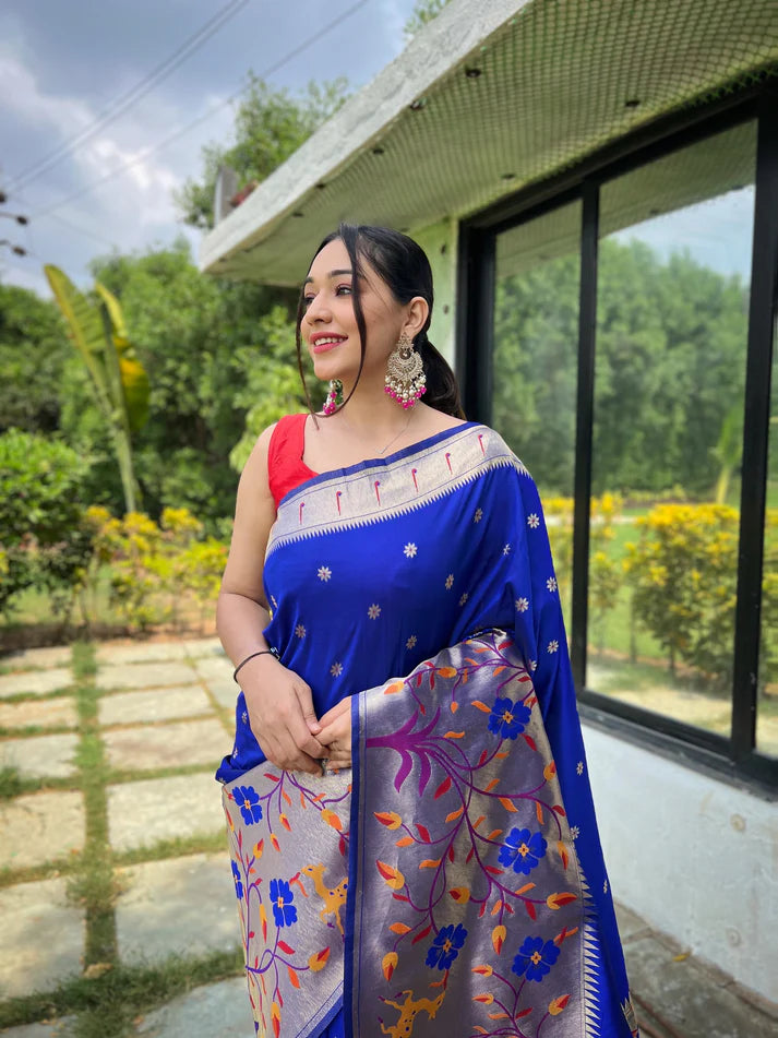 DIXZ FASHION PURE PAITHANI SILK SAREE