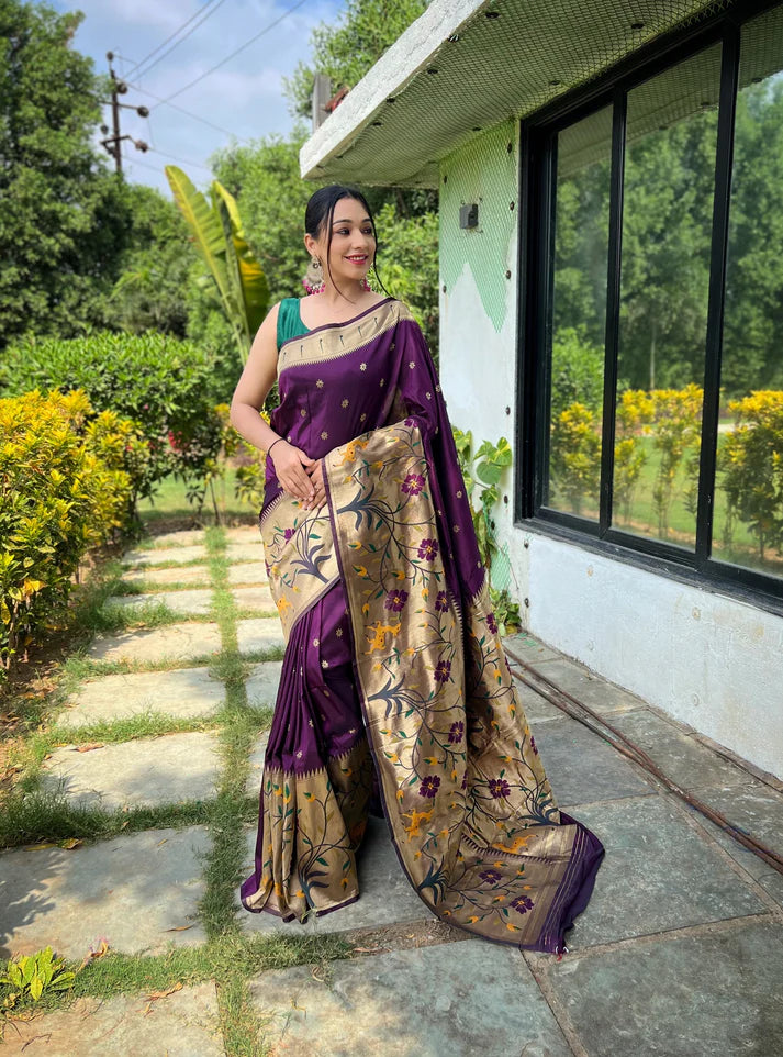 DIXZ FASHION PURE PAITHANI SILK SAREE