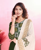 Dixz Fashion Elegant Viscose Silk Ethnic Suit Set with Printed Dupatta – Premium Quality