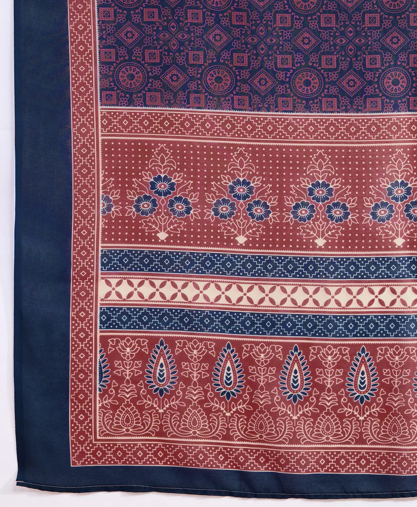 Dixz Fashion Elegant Viscose Silk Ethnic Suit Set with Printed Dupatta – Premium Quality
