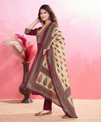 Dixz Fashion Elegant Viscose Silk Ethnic Suit Set with Printed Dupatta – Premium Quality