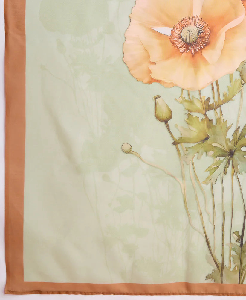 Dixz Fashion Elegant Crepe Floral & Leaf Embellished Kurta Set