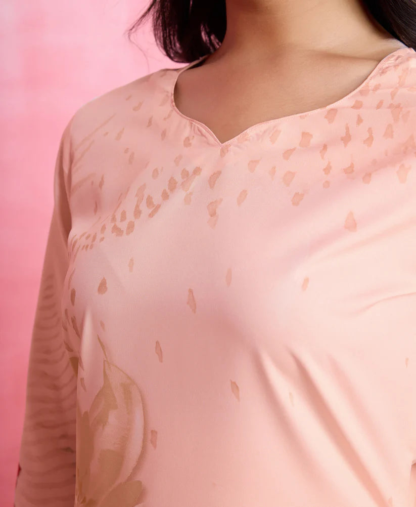 Dixz Fashion Elegant Crepe Floral & Leaf Embellished Kurta Set