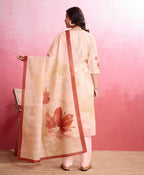 Dixz Fashion Elegant Crepe Floral & Leaf Embellished Kurta Set