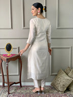 Dixz Fashion Premium Viscose Simmer 3-Piece Suit – Embroidered Kurti with Chinon Dupatta